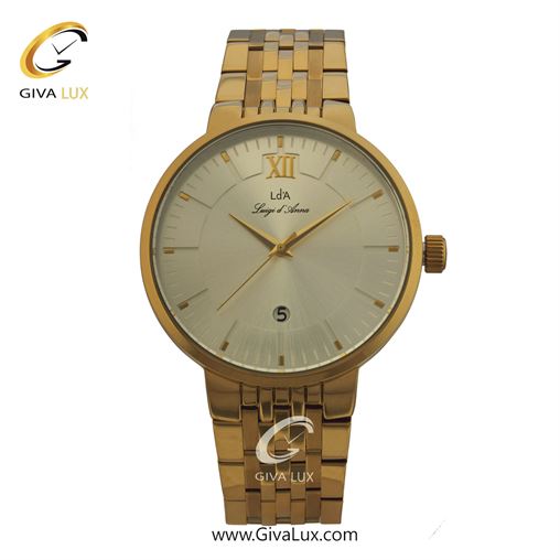 ساعت مچی اورجینال مردانه LdA | لوئیجی د آنا | Luigi d'Ana طلایی | طلایی| سفید صدفی| کد رفرنس 2404